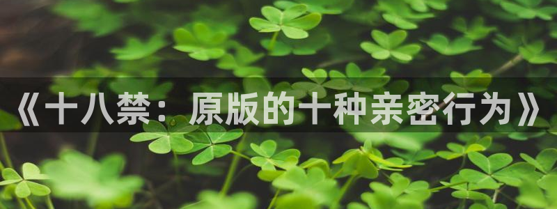 拷贝漫画 copymanager.ory网站：《十八禁：原版的十种亲密行为》